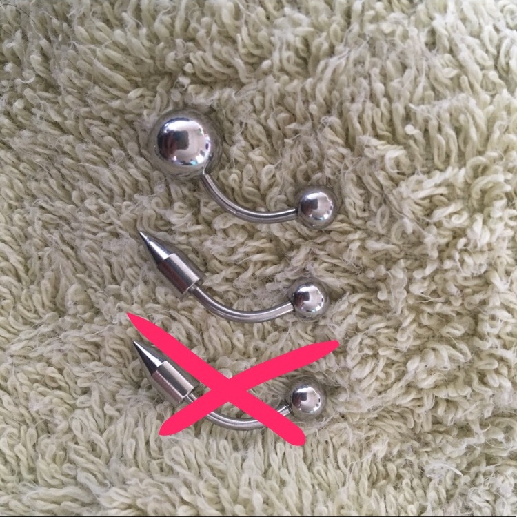 2 Belly Button Piercing Rings